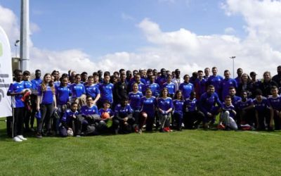 Photo de groupe avec les joueurs