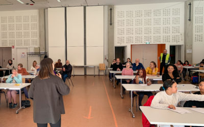 La tournée de la Dictée pour Tous à Strasbourg : Troisième session au CSC Meinau