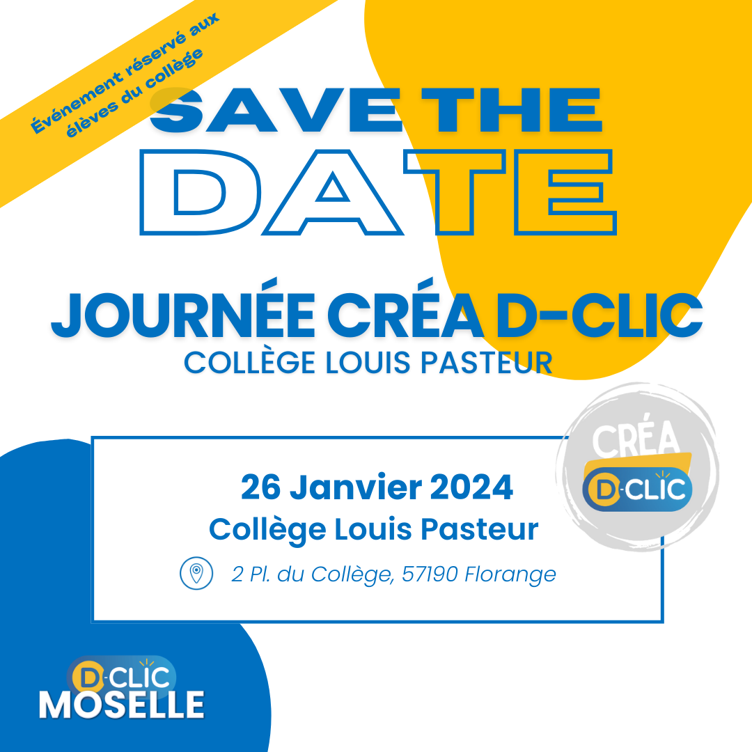 Save The Date - Créa D-Clic Louis Pasteur Florange