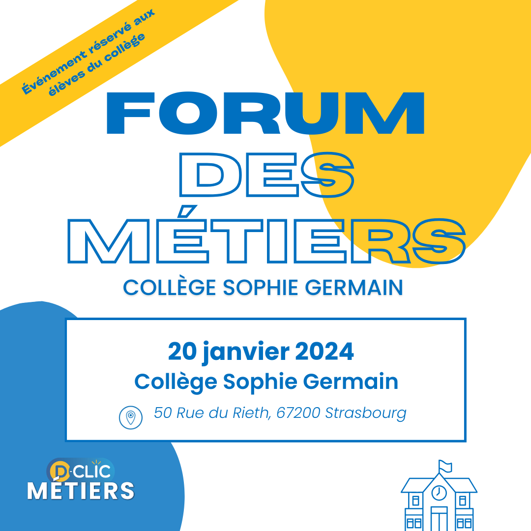 Save the Date - Forum des métiers Sophie Germain