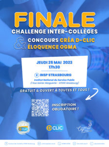 Affiche Challenge Inter-Collèges _Finale Créa D-Clic et ÉloquenceOGMA