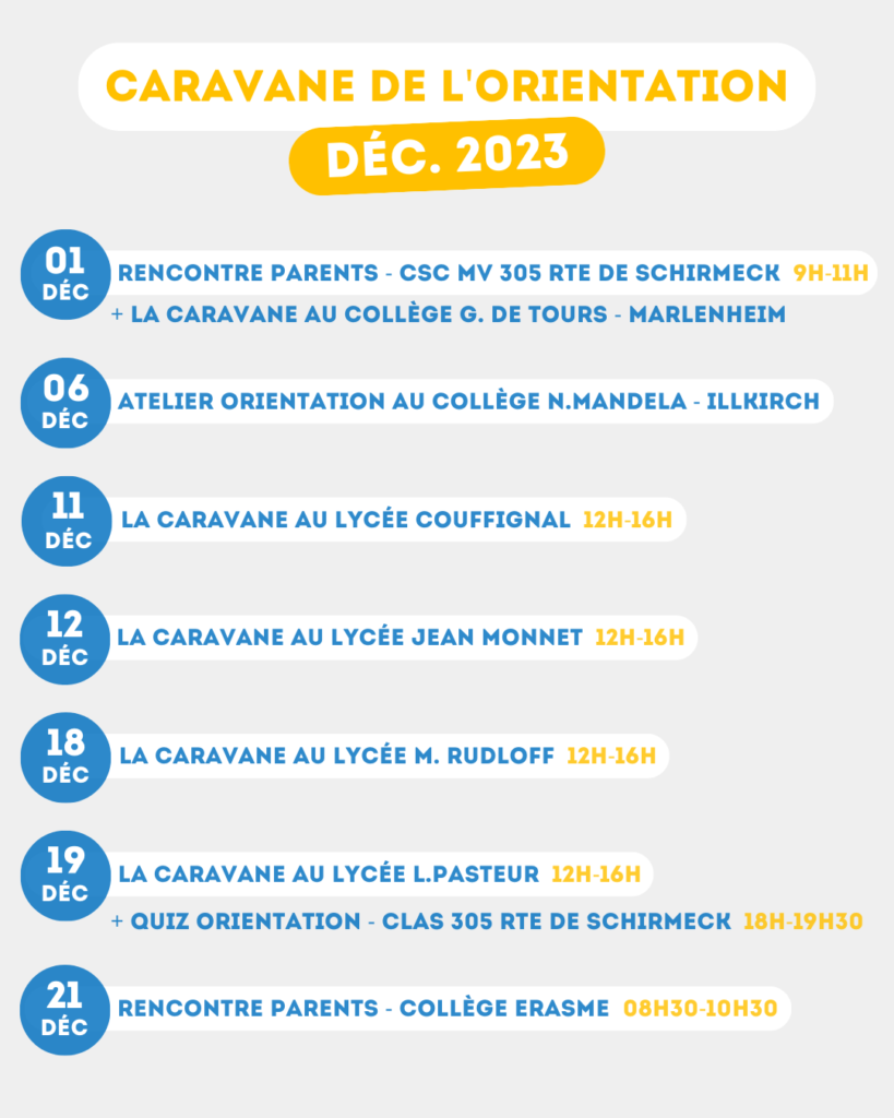 Programme Caravane de l'Orientation - Décembre 2023-2